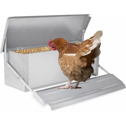 Futterautomat Hühner Automatischer Feeder 10KG Kapazität Hähnchen Futterspender aus