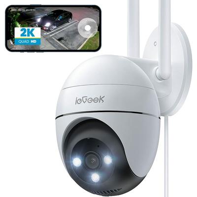 ieGeek 2K Überwachungskamera Aussen WLAN, PTZ Outdoor IP Kamera WiFi Dome Camera mit Farbiger