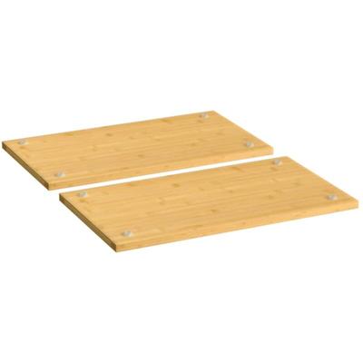 Herdabdeckplatten 2 Stk. 50x28x1,5 cm Bambus Vidaxl