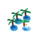 4er Set aufblasbarer Pool Getränkehalter Palmeninsel Dosenhalter Insel mit Palme