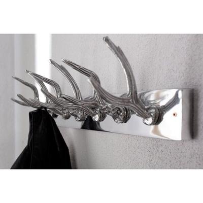 Wandgarderobe in Silber Geweih Optik Flur Wandhaken Image
