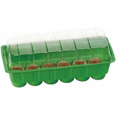 Classic Anzuchthaus s plus coco Grün 27,5 x 11 cm & 12 Kokos-Quelltabletten - Romberg Image