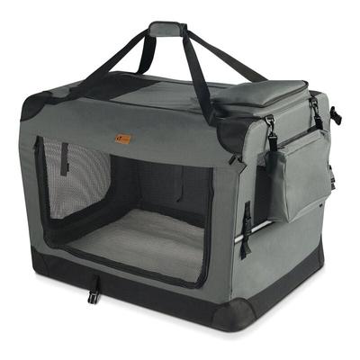 Hundebox faltbar, Hundetransportbox robust für Katze & Hunde 50x35x36 cm s Grau - Vounot Image