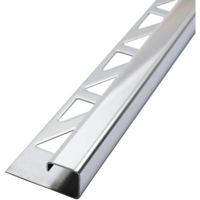 Fliesenschiene Eckprofil Quadratprofil Edelstahl, Fliesenprofil - Poliert 2,5m x 12,5mm, 1 Stück Image