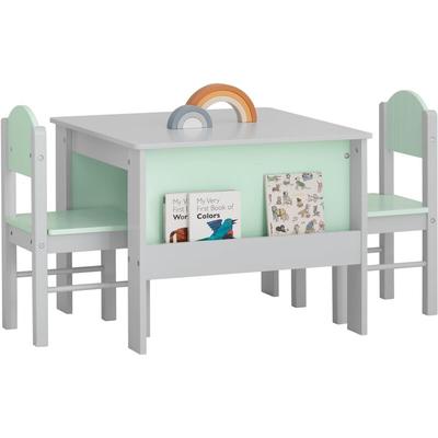 Sobuy - KMB88-HG Kindertisch mit Stühlen Kindersitzgruppe innen Kinder Tisch Stuhl Set Maltisch für Image