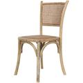 Biscottini - Stuhl aus massivem Eschenholz und Rattan. Thonet-Stuhl. Esszimmer-, Küchen- und