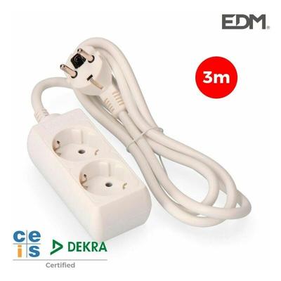 EDM - Mehrfachsockel mit 2 Steckdosen t/tl 10/16A Schuko 3m 3x1,5mm Image