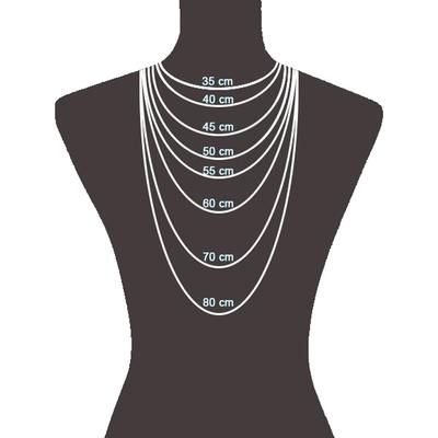 Collierkettchen VIVANCE "925/- Sterling Silber rhodiniert Erbskette 60 cm lang", weiß, Halsketten, Damen, 60cm, Silber 925 (Sterlingsilber), L: 60cm B: 2.5mm, glänzend, B:2.5mm Image