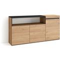 Credenza, Mobile, Cucina Madia, mobile ingresso 150x75x35cm 3 Porte grande stoccaggio Stile moderno