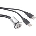 Tru Components - USB-06 Presa usb Presa 2 x presa usb tipo a su 2 x spina usb tipo a con cavo da 60