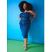 Plus Size Strapless Denim Bodycon Dress