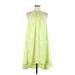 RACHEL Rachel Roy Casual Dress - Mini High Neck Sleeveless: Green Dresses - Women's Size Medium