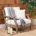 SAFAVIEH Couture Martinique Coastal Eucalyptus Wood Solid Armchair Natural/Grey