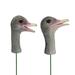 Miulika 2Pcs Bird Garden Stakes Resin Statue Yard Art Ornament Porch Sculpture Figurine for Festival Holiday Plant Pot Spring