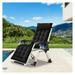 Patio Lounge Chair Chaise Bed Adjustable Beach Reclining Positions with Pillow