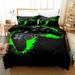 3PCS Gamer Duvet Cover Set Full Bed in a Bag Gaming Duvet Cover Set with Corner Ties and Zipper Closure Cute Duvet Cover Set for Kids Boys and Girls