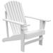 Outsunny Wood Adirondack Chair Wooden Outdoor & Patio Seating White