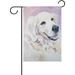 Wellsay Golden Retriever Watercolor Painting Polyester Garden Flag 12 X 18 Inches Cute Animal Dog Decorative Yard Flag for Party Home Outdoor Decor