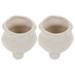 2 Pcs Hand-painted White Blank Childrens Toys Kid Indoor Flower Pot for Toddler Plant Pots Kindergarten Graffiti Outdoor Flowerpot Ceramics