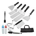 13PC Flat Top Griddle Accessories Kit Indoor Outdoor BBQ Grill Cooking Tools Set