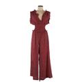 Max Studio Jumpsuit: Red Baroque Print Jumpsuits - Women's Size Medium