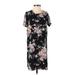 Soprano Casual Dress - Shift: Black Floral Dresses - Women's Size X-Small