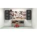 GEROBOOM Pro Series Fully Assembled Wall Cabinet Garage Home Organizer System (Black with Silver Handles)