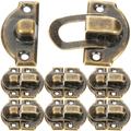 Tools Box Tool+chest Antique Wooden Gift Lock Alloy Latch Case Latches Hinges for Kitchen Cabinets Jewelry 10 Pcs