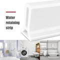 Huayishang Shower Door Bottom Seal Clearance Collapsible Shower Threshold Water Dam Shower Barrier and Retention System Bathroom Accessories White