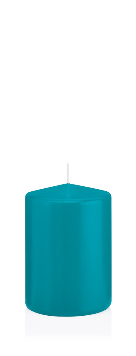 Wiedemann Kerzen Stumpenkerzen Azurblau 100 x Ø 68 mm, 12 Stück Image