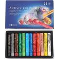 Artist Soft Oil Pastels 50 Assorted Colors Professional Painting Oil Pastels Cardboard Box Set Art Supplies Heavy Color Expressionist Drawing Pastel Sticks Round Oil Pastel Sticks For Kids