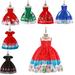 AJZIOJIRO Toddler Girls Christmas Performance Dresses 3-10Y Kids Santa Claus Princess Dresses Dance Gown Party Dresses Special Occasion