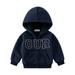 Toddler Boys Girls Jacket Child Kids Baby Letter Patchwork Long Sleeve Coats Outwear Outfits Clothing Size 3-4T