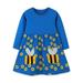 Bjutir Cute Dresses For Girls Dress Long Sleeve Cotton Casual Dresses Print Dress Princess Clothes