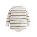 Hfolob Baby Unisex Cotton Knit Sweater Autumn Striped Long Sleeve Tops Bodysuit Romper Sweater Clothes Fall Winter Clothes