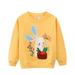 Toddler Sweatshirts Outfits Kids Spring Autumn Animal Print Cotton Casual Crew Neck Long Sleeve Tops Pullover Sweater Shirt Joggers Yellow 1 Years-2 Years