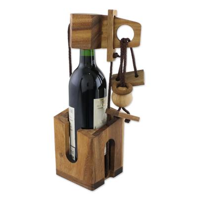 Don't Break The Bottle,'Wood Puzzle and Wine Bottl...