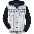 Black Premium by EMP Between-seasons Jacket - Denim Jacket with Hood - S to 5XL - for Men - blue-black