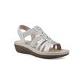 Women's Camryn Casual Sandal by Cliffs in Silver Metallic Suede (Size 9 M)