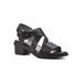 Women's Cordovan Dressy Sandal by Cliffs in Black Burnished Smooth (Size 6 M)