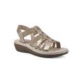 Women's Camryn Casual Sandal by Cliffs in Gold Metallic Suede (Size 7 1/2 M)