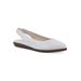 Women's Memory Sling Back Flat by Cliffs in White Smooth (Size 7 1/2 M)