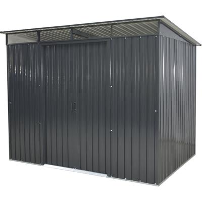Gerätehaus TEPRO "Multi Shed XL Skylight", grau (anthrazit), Stahlblech, Gerätehäuser, Metall