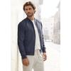 Bomberjacke JOHN DEVIN "/ Blouson mit Rippkragen", Herren, Gr. M (48/50), blau (navy), Web, Obermaterial: 100% Polyester. Futter: 100% Polyester, unifarben, casual, regular fit hüftlang, Rundhals, Langarm 2-Naht-Ärmel Rippbündchen, Jacken,...