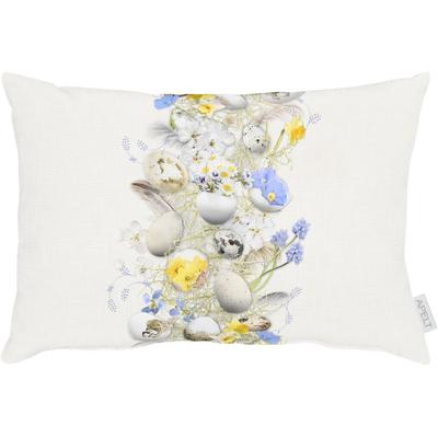 Dekokissen APELT "6810" Gr. 2, gelb (gelb, natur, bedruckt), B:45cm H:5cm L:45cm, Polyester, Baumwolle, Dekokissen_Sitzkissen_Kissenhüllen Image