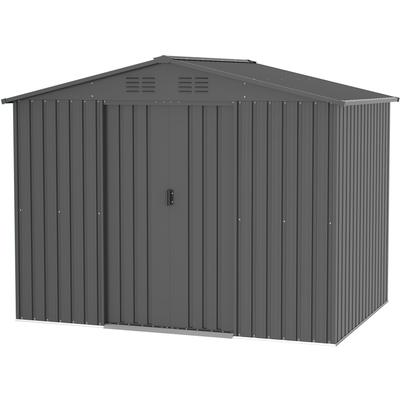Gerätehaus TEPRO "Flex Shed XL", grau (anthrazit), Stahlblech, Gerätehäuser, Metall
