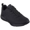 Sneaker SKECHERS "UNO LITE-LIGHTER ONE", Herren, Gr. 46, schwarz, Lederimitat, casual, Schuhe, im monochromen Look, Freizeitschuh, Halbschuh, Schnürschuh
