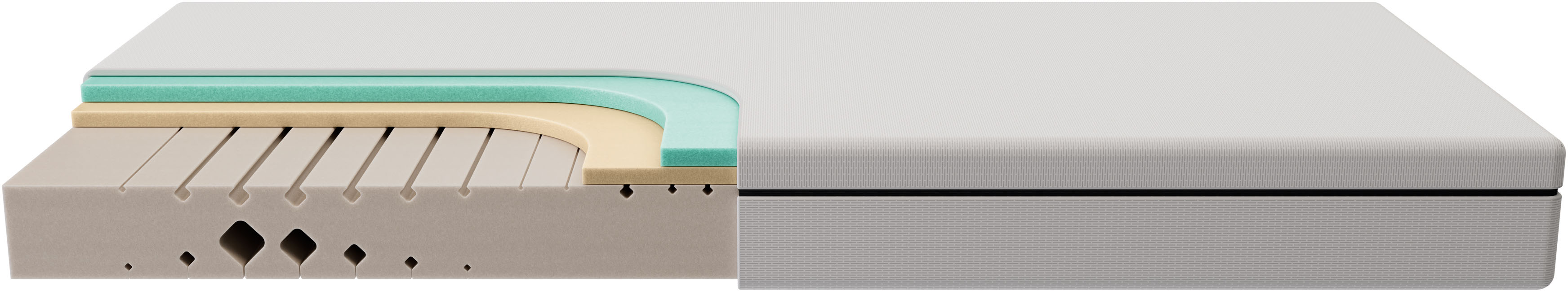 Komfortschaummatratze FAN "max foam by fan, 5 Zonen Matratze 90x200 cm, 140x200 & weitere Größen", weiß, B:140cm H:18cm L:200cm, Bezug: 100% Polyester, Matratzen, Komfortschaummatratze, Matratze, 90x200 cm von Stiftung Warentest "GUT (1,6)" getestet