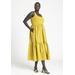 Plus Size Women's Mixed Fabric Tank Dress by ELOQUII in Chartreuse (Size 18)