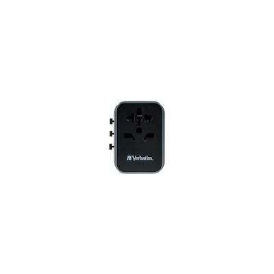 Verbatim Adapter UTA-03 100-250V 2x USB Typ-A 3x USB Typ-C PD/QC schwarz